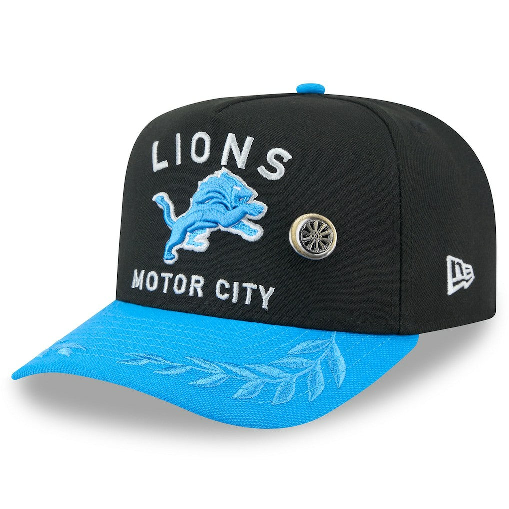Detroit Lions New Era 2025 NFL Draft On Stage A-Frame 59FIFTY Fitted Hat - Black/Blue - NFL