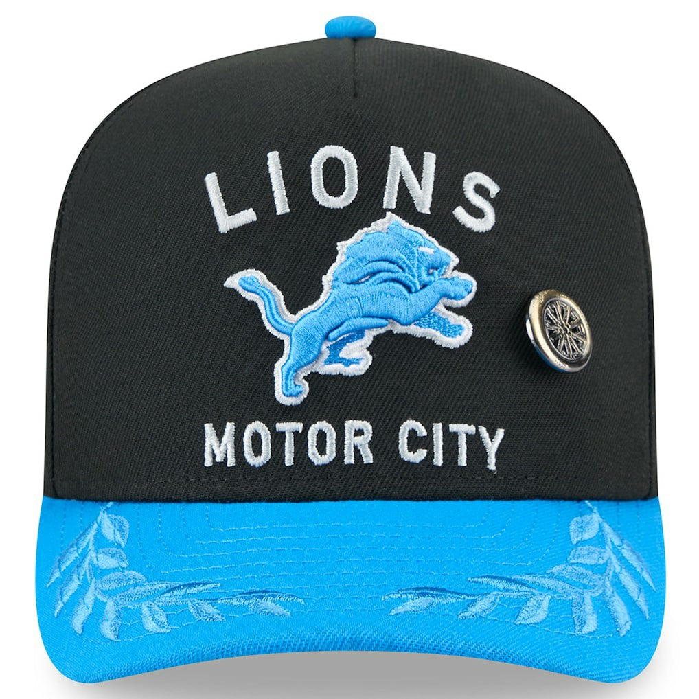 Detroit Lions New Era 2025 NFL Draft On Stage A-Frame 59FIFTY Fitted Hat - Black/Blue - NFL