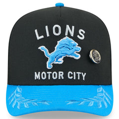 Detroit Lions New Era 2025 NFL Draft On Stage A-Frame 59FIFTY Fitted Hat - Black/Blue - NFL