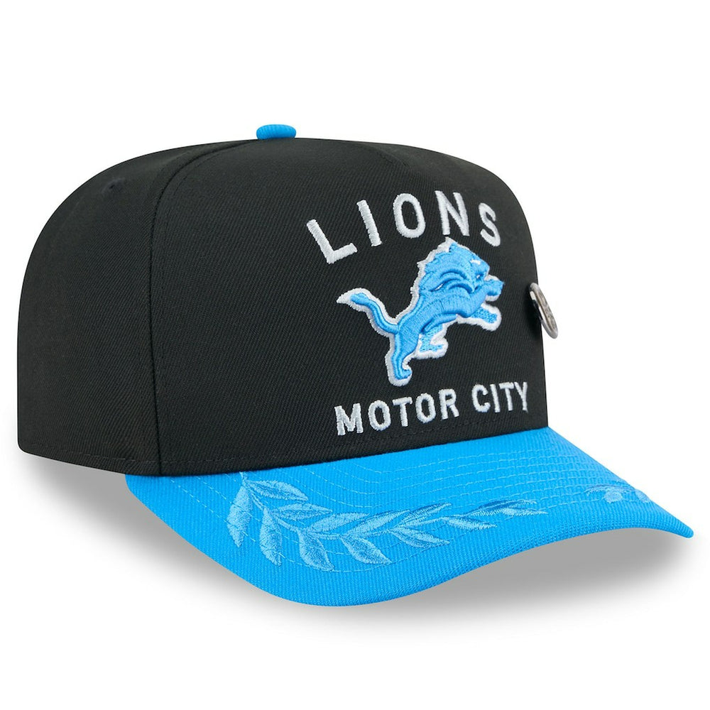 Detroit Lions New Era 2025 NFL Draft On Stage A-Frame 59FIFTY Fitted Hat - Black/Blue - NFL