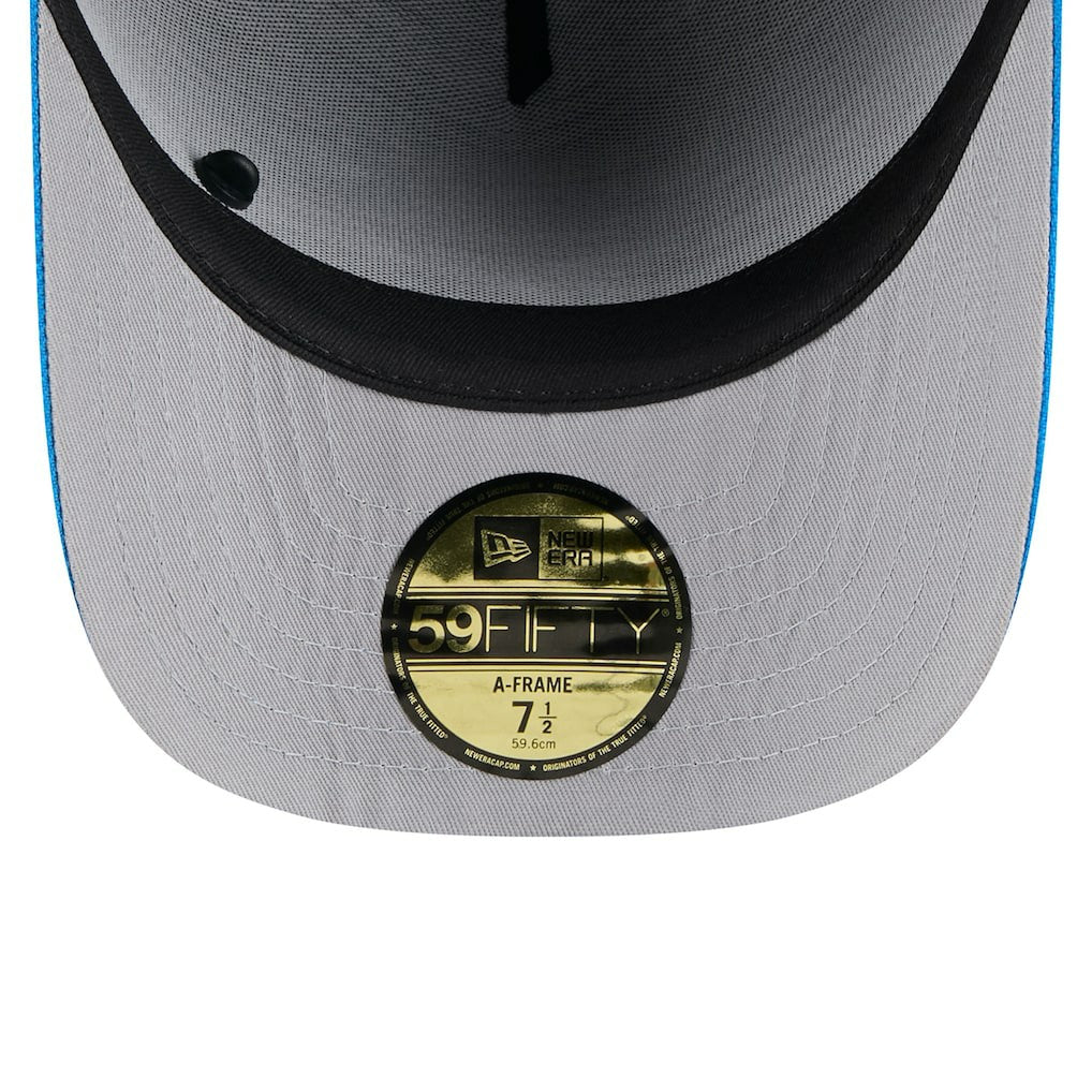 Detroit Lions New Era 2025 NFL Draft On Stage A-Frame 59FIFTY Fitted Hat - Black/Blue - NFL