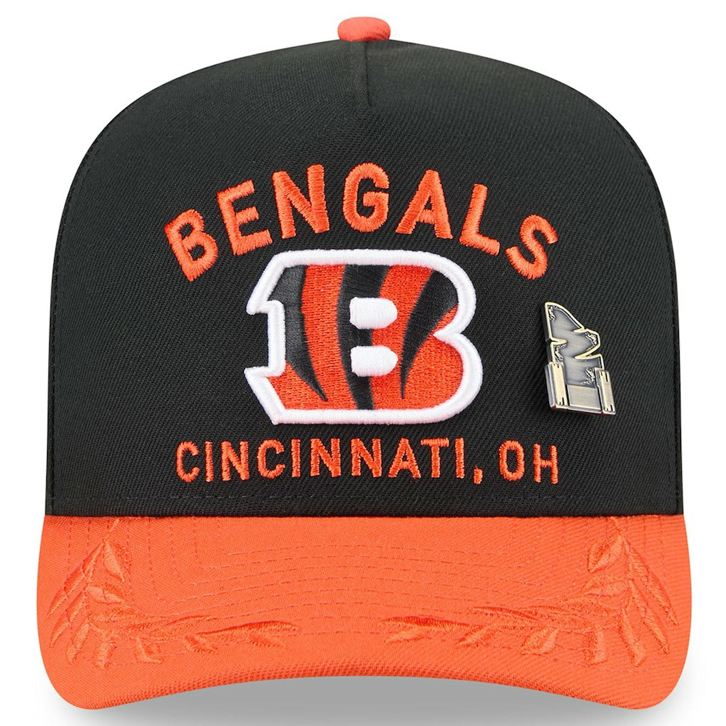 Cincinnati Bengals New Era 2025 NFL Draft On Stage A-Frame 59FIFTY Fitted Hat - Black/Orange - NFL