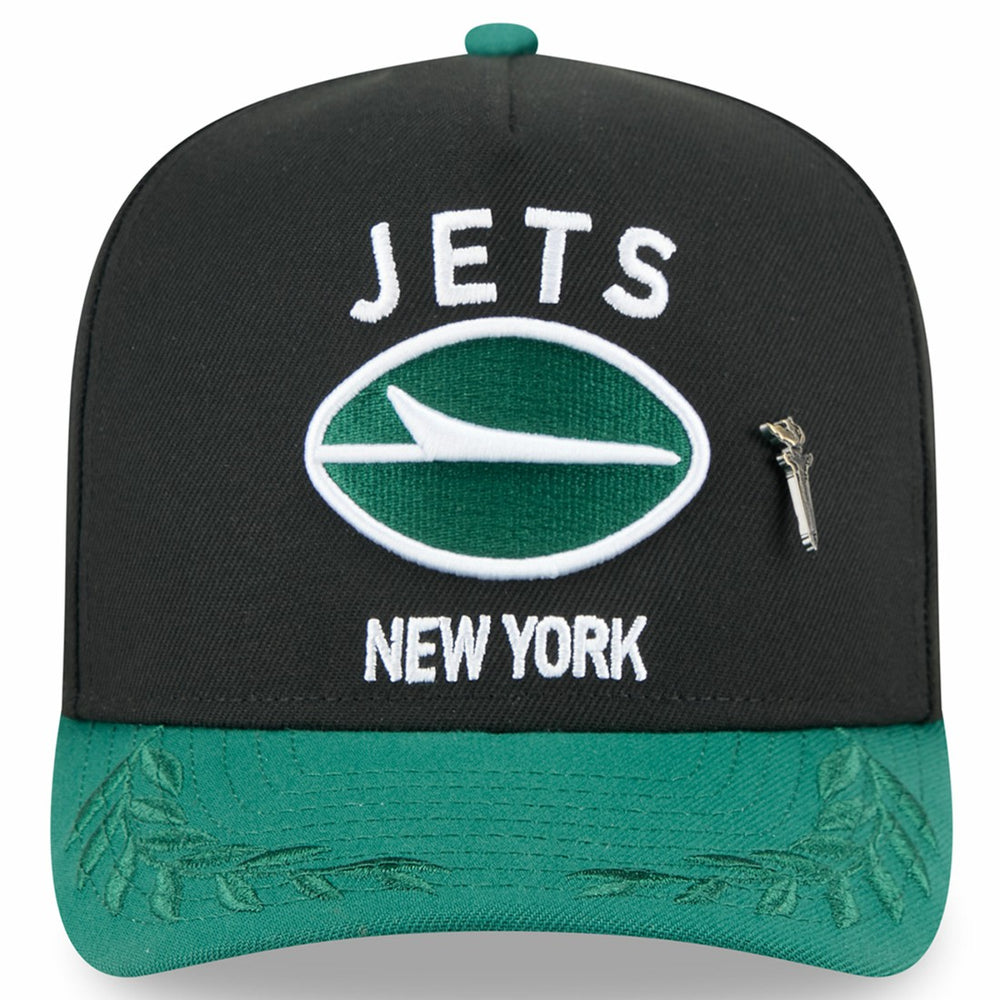 New York Jets New Era 2025 NFL Draft On Stage A-Frame 59FIFTY Fitted Hat - Black/Green - NFL