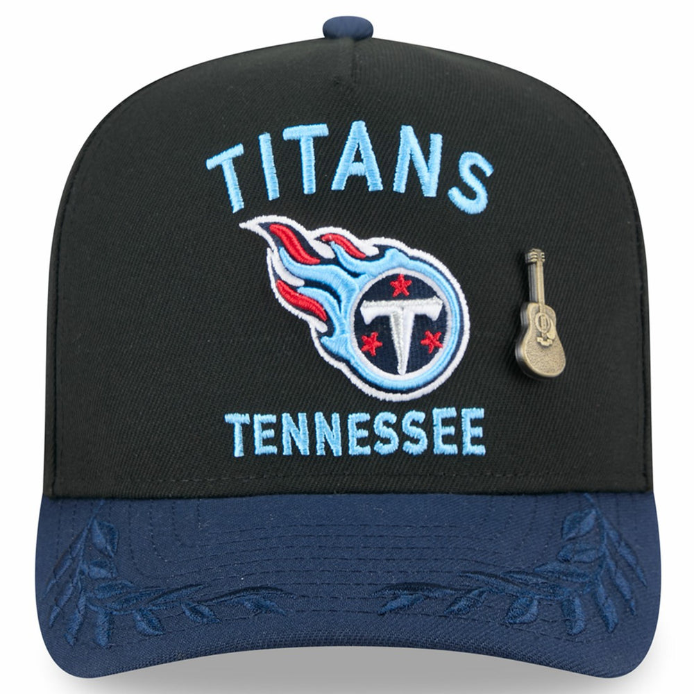 Tennessee Titans New Era 2025 NFL Draft On Stage A-Frame 59FIFTY Fitted Hat - Black/Navy - NFL