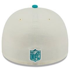 Miami Dolphins New Era 2025 NFL Draft A-Frame 59FIFTY Fitted Hat - Cream/Aqua - NFL