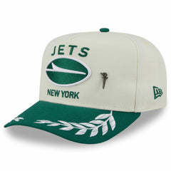 New York Jets New Era 2025 NFL Draft A-Frame 59FIFTY Fitted Hat - Cream/Green - NFL