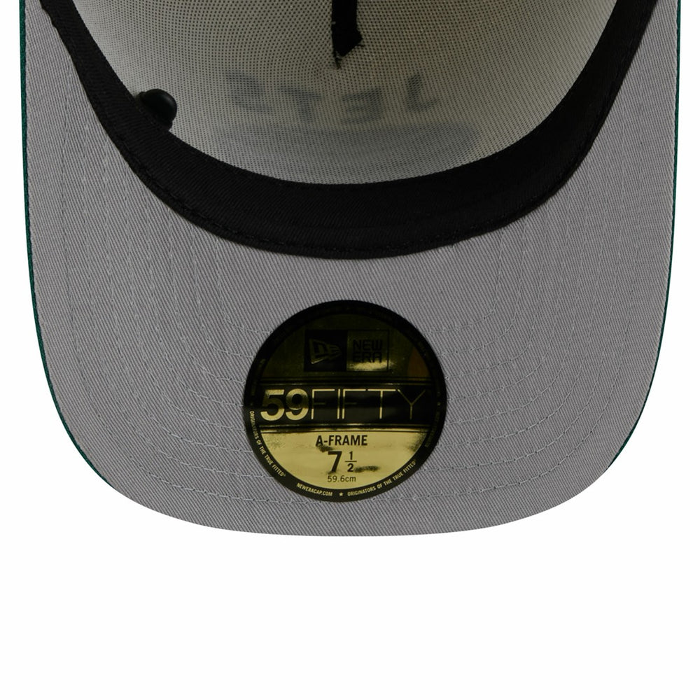 New York Jets New Era 2025 NFL Draft A-Frame 59FIFTY Fitted Hat - Cream/Green - NFL