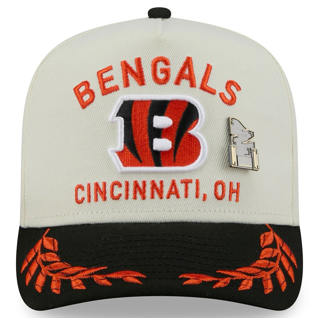 Cincinnati Bengals New Era 2025 NFL Draft A-Frame 59FIFTY Fitted Hat - Cream/Black - NFL