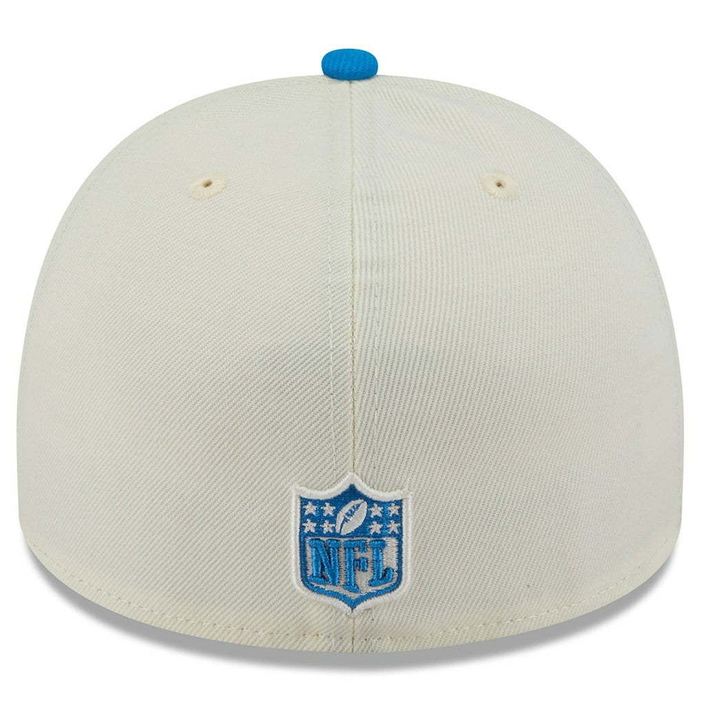Detroit Lions New Era 2025 NFL Draft A-Frame 59FIFTY Fitted Hat - Cream/Blue - NFL