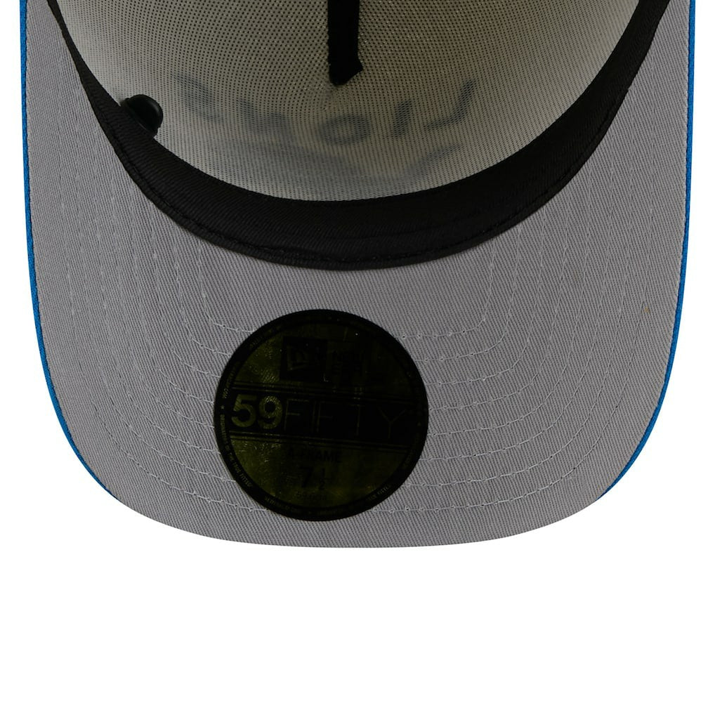 Detroit Lions New Era 2025 NFL Draft A-Frame 59FIFTY Fitted Hat - Cream/Blue - NFL