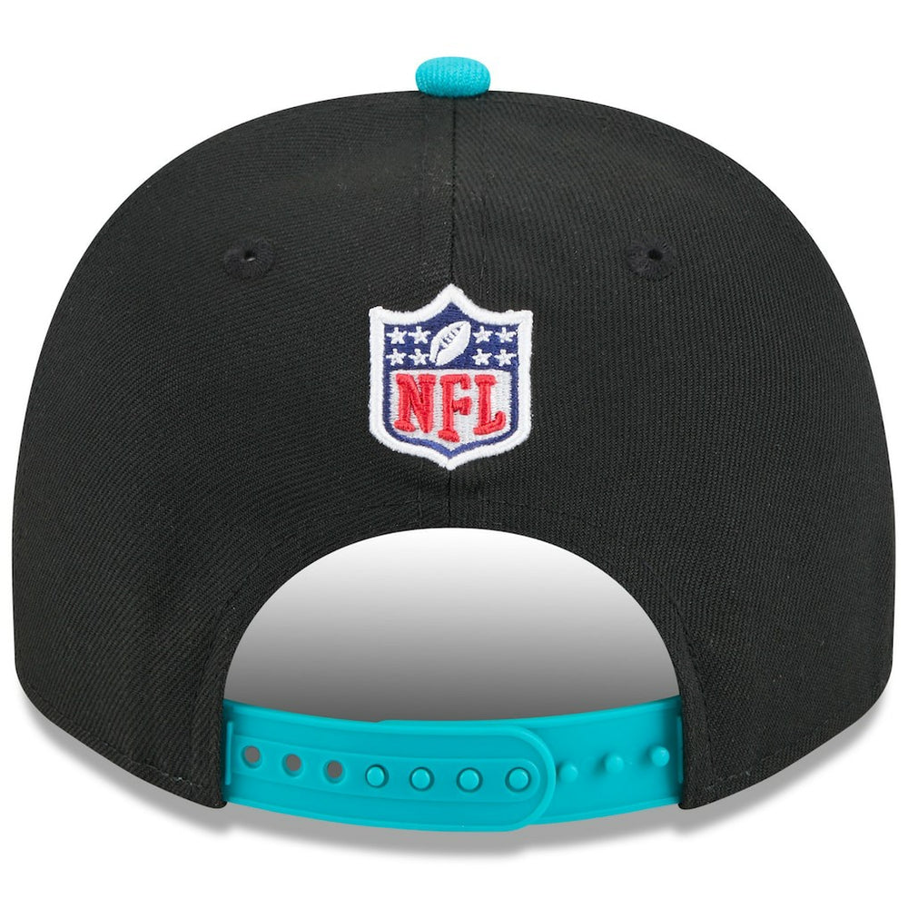 Miami Dolphins New Era 2025 NFL Draft A-Frame 9FIFTY Snapback Hat - Black/Aqua - NFL