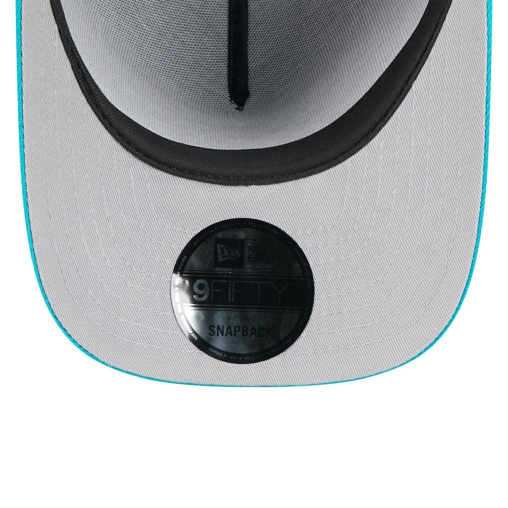 Miami Dolphins New Era 2025 NFL Draft A-Frame 9FIFTY Snapback Hat - Black/Aqua - NFL