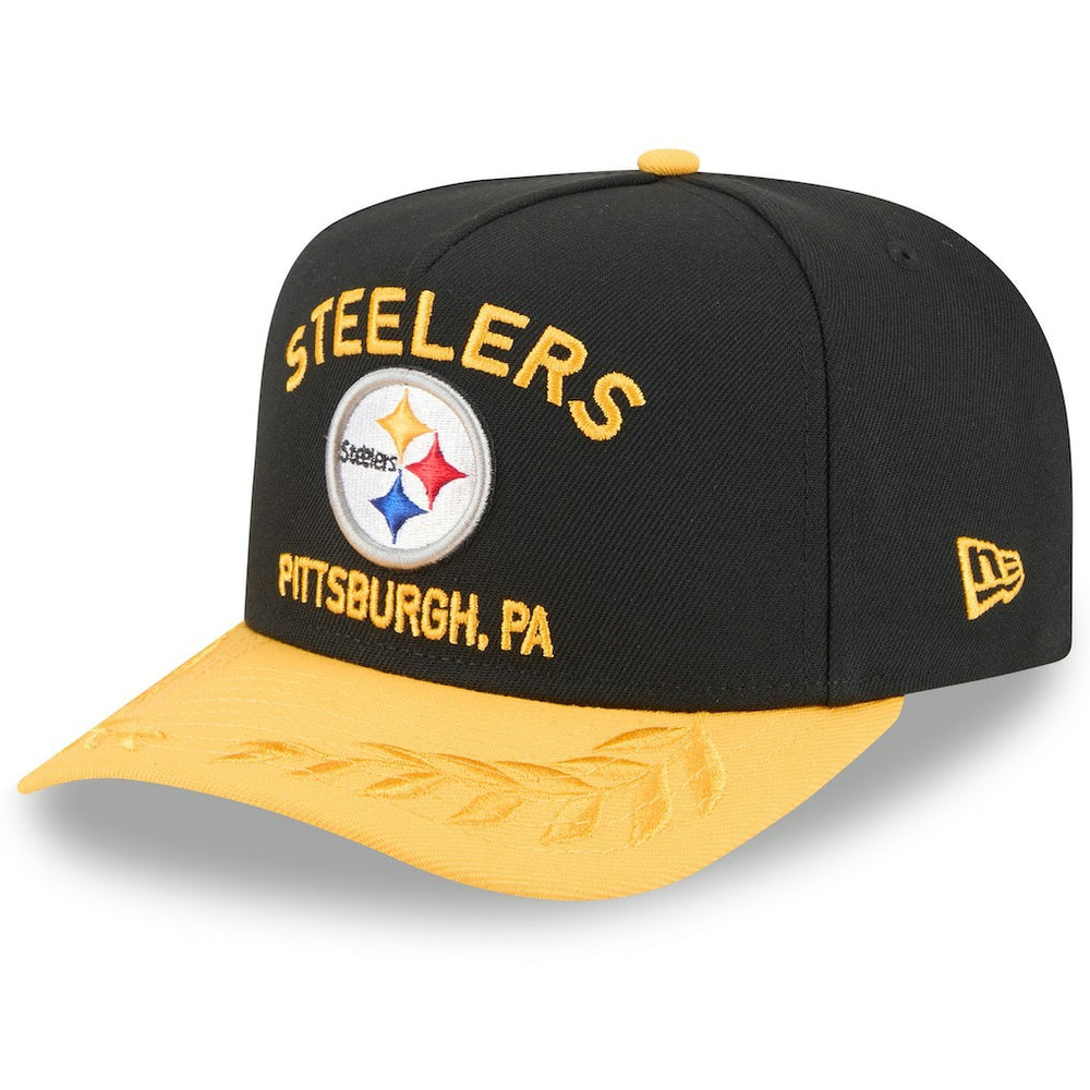 Pittsburgh Steelers New Era 2025 NFL Draft A-Frame 9FIFTY Snapback Hat - Black/Gold - NFL