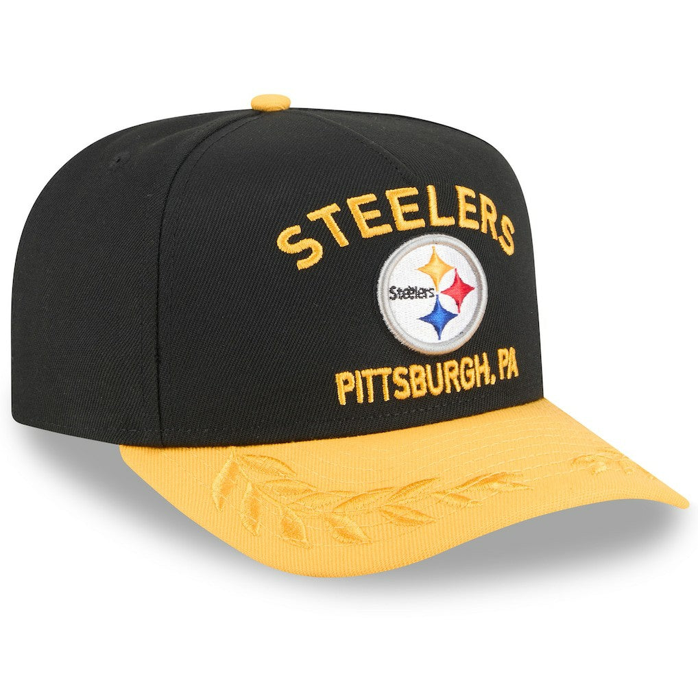 Pittsburgh Steelers New Era 2025 NFL Draft A-Frame 9FIFTY Snapback Hat - Black/Gold - NFL