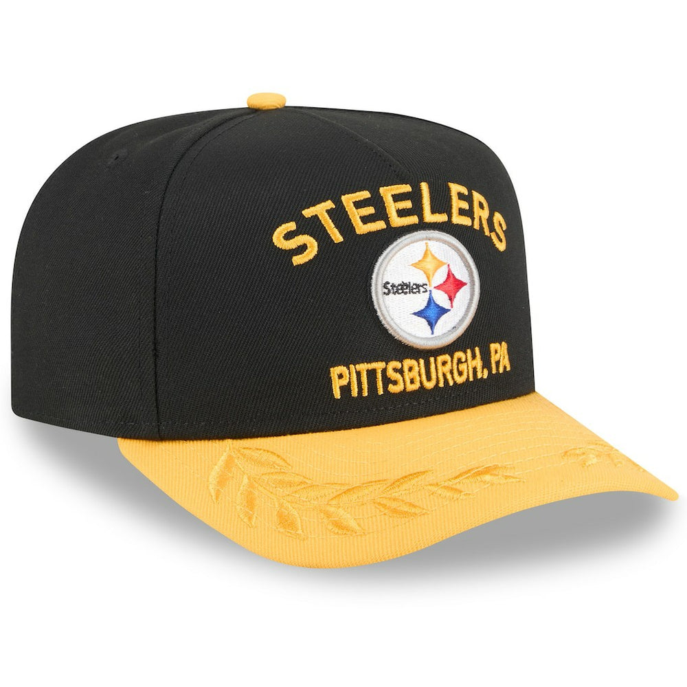 Pittsburgh Steelers New Era 2025 NFL Draft A-Frame 9FIFTY Snapback Hat - Black/Gold - NFL