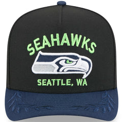 Seattle Seahawks New Era 2025 NFL Draft A-Frame 9FIFTY Snapback Hat - Black/College Navy - NFL