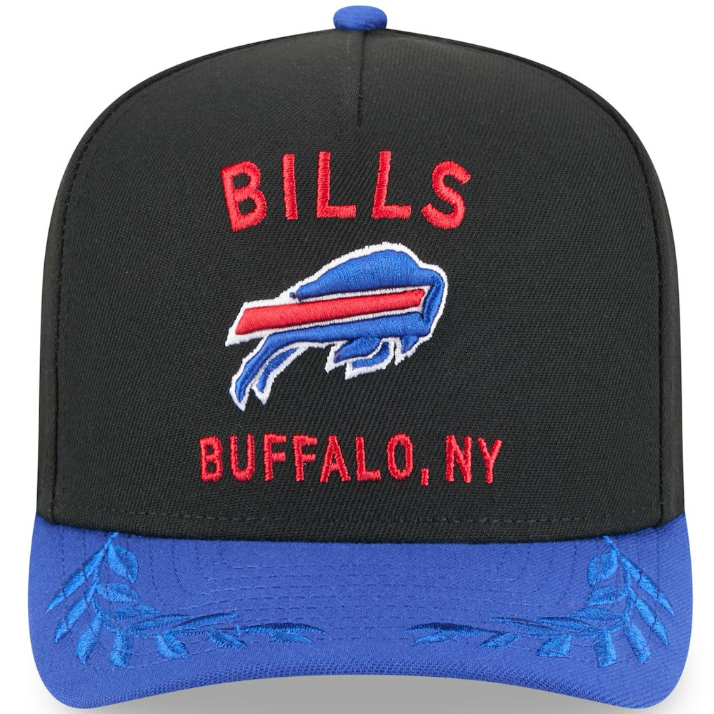 Buffalo Bills New Era 2025 NFL Draft A-Frame 9FIFTY Snapback Hat - Black/Royal - NFL