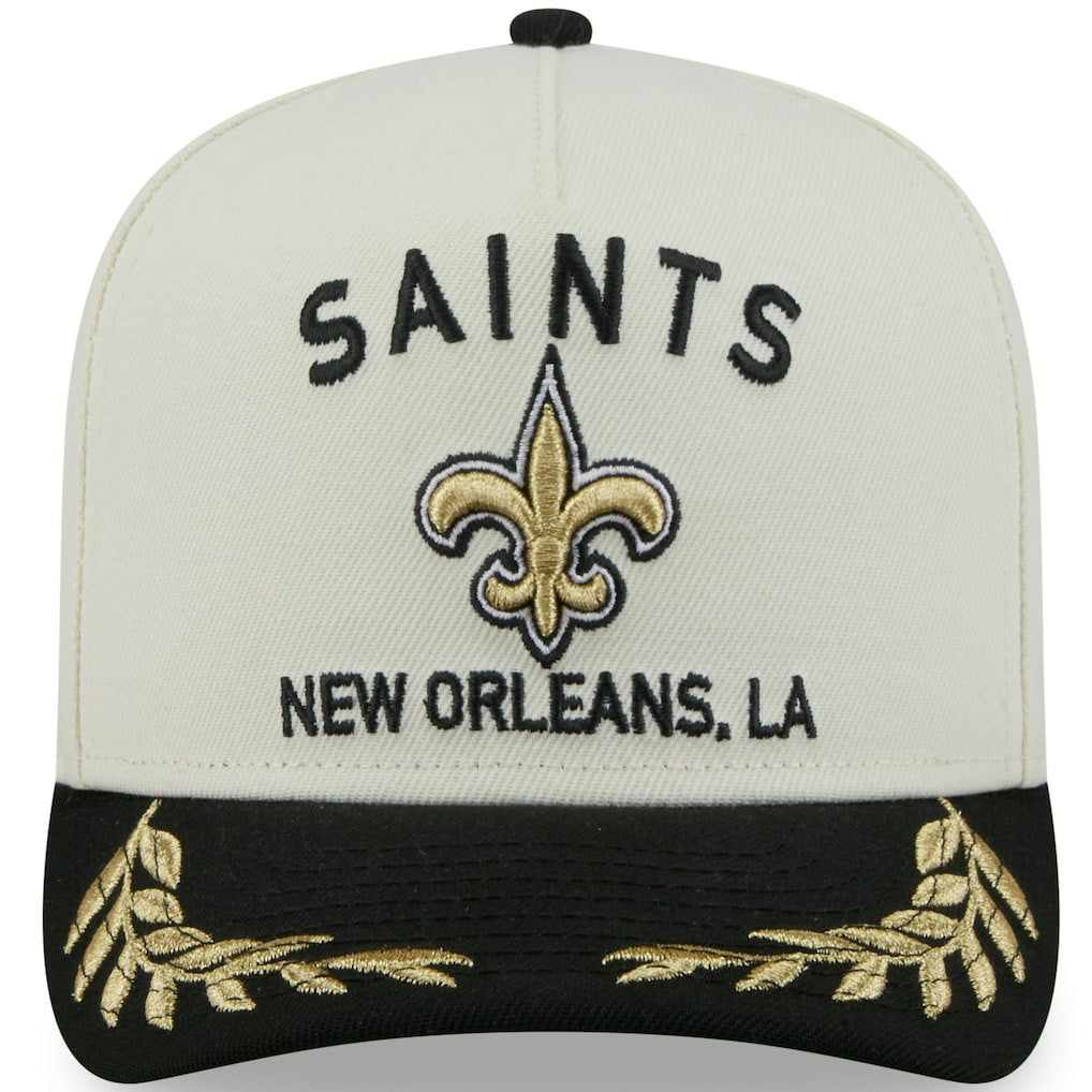 New Orleans Saints New Era 2025 NFL Draft A-Frame 9FIFTY Snapback Hat - Cream/Black - NFL