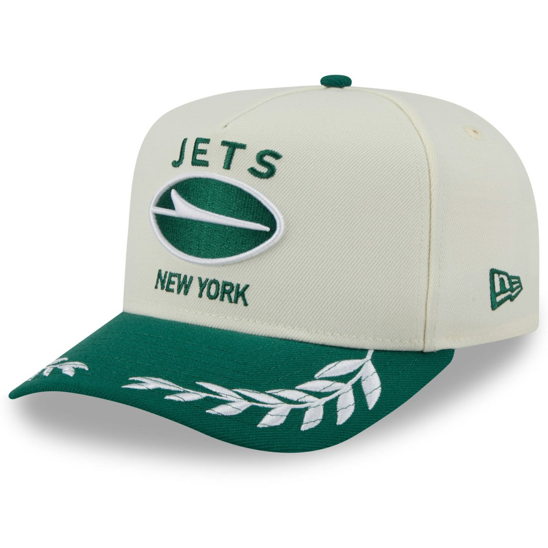 New York Jets New Era 2025 NFL Draft A-Frame 9FIFTY Snapback Hat - Cream/Green - NFL