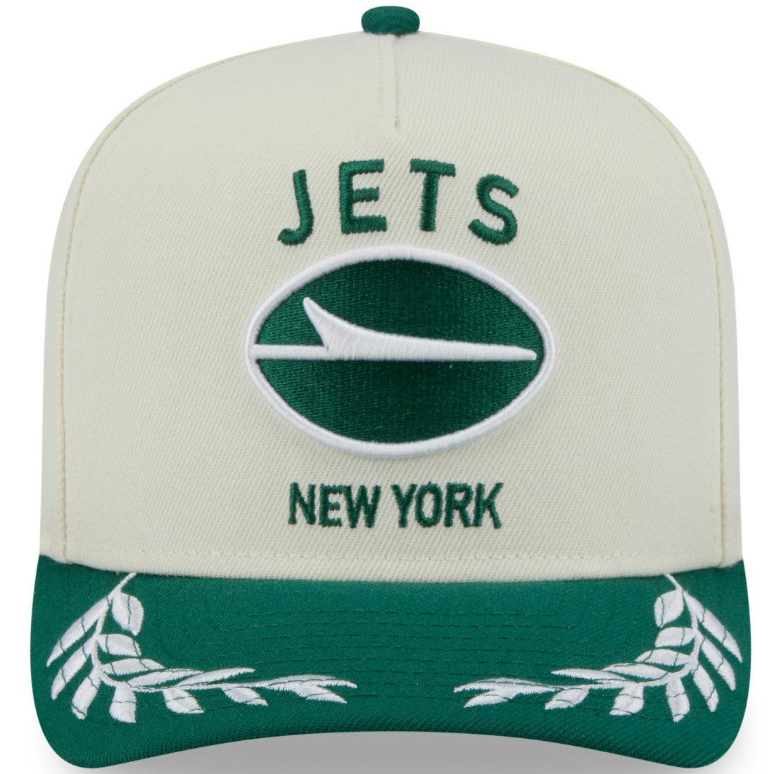 New York Jets New Era 2025 NFL Draft A-Frame 9FIFTY Snapback Hat - Cream/Green - NFL