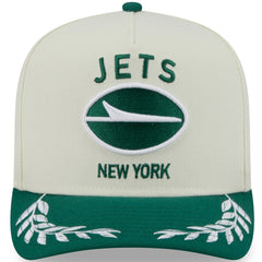 New York Jets New Era 2025 NFL Draft A-Frame 9FIFTY Snapback Hat - Cream/Green - NFL