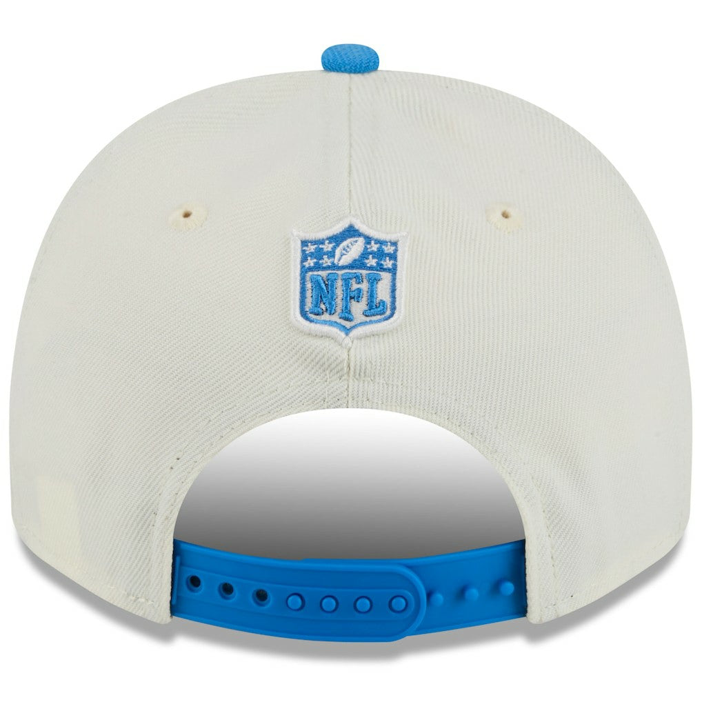 Detroit Lions New Era 2025 NFL Draft A-Frame 9FIFTY Snapback Hat - Cream/Blue - NFL