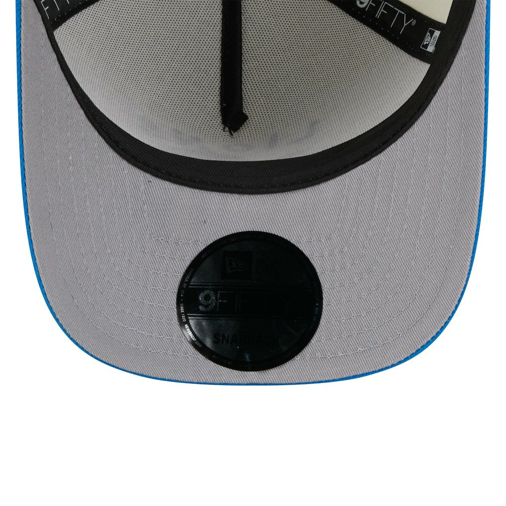 Detroit Lions New Era 2025 NFL Draft A-Frame 9FIFTY Snapback Hat - Cream/Blue - NFL
