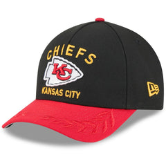 Kansas City Chiefs New Era 2025 NFL Draft 9FORTY A-Frame M-Crown Adjustable Hat - Black/Red - NFL