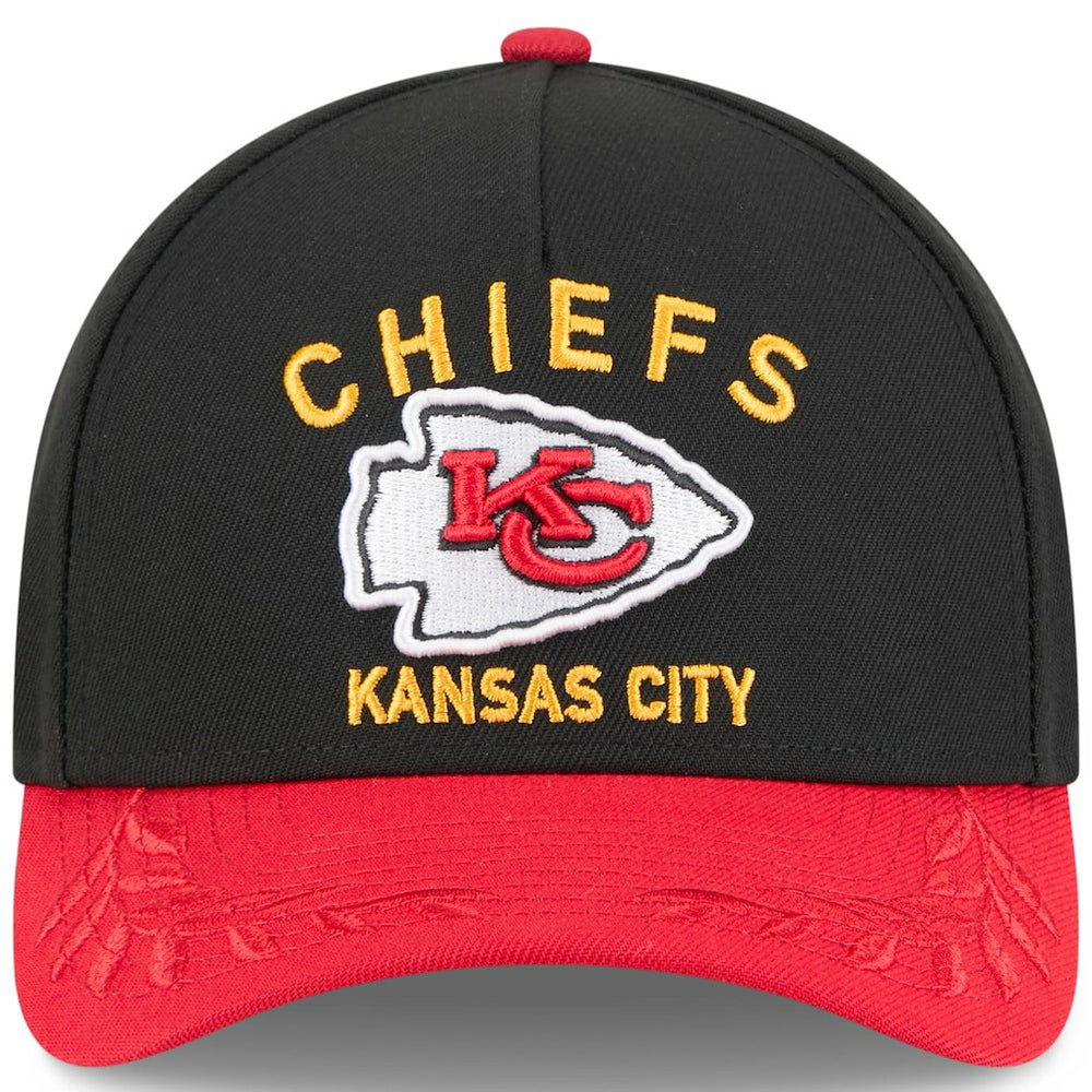 Kansas City Chiefs New Era 2025 NFL Draft 9FORTY A-Frame M-Crown Adjustable Hat - Black/Red - NFL