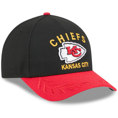 Kansas City Chiefs New Era 2025 NFL Draft 9FORTY A-Frame M-Crown Adjustable Hat - Black/Red - NFL