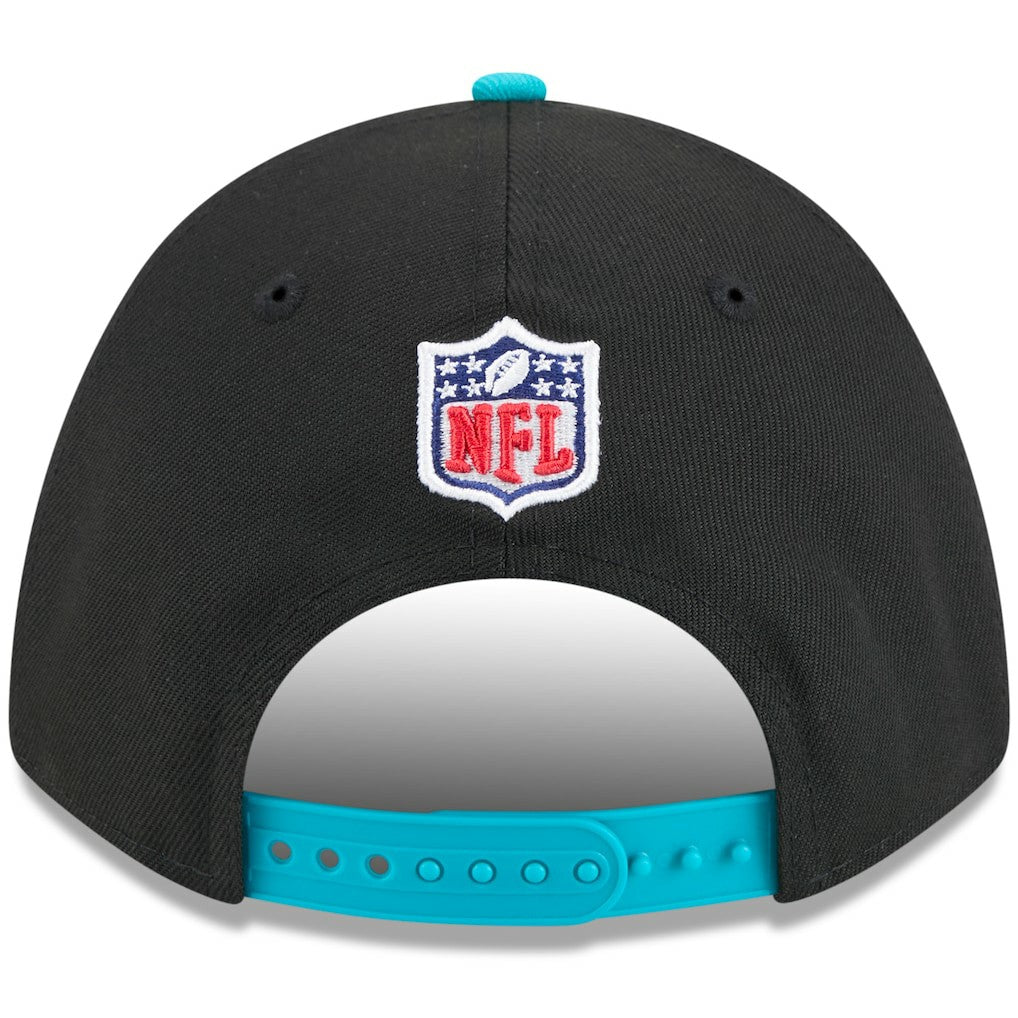 Miami Dolphins New Era 2025 NFL Draft 9FORTY A-Frame M-Crown Adjustable Hat - Black/Aqua - NFL