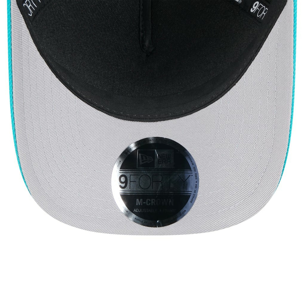 Miami Dolphins New Era 2025 NFL Draft 9FORTY A-Frame M-Crown Adjustable Hat - Black/Aqua - NFL