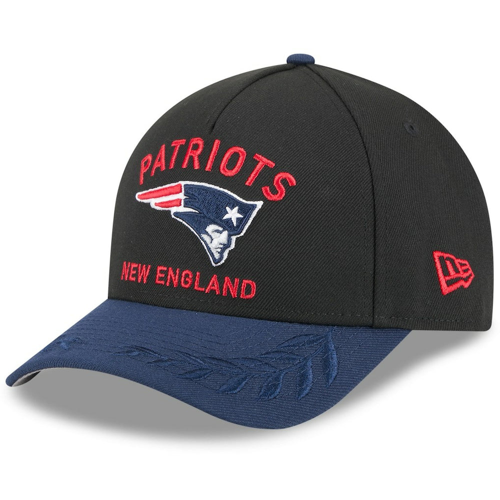 New England Patriots New Era 2025 NFL Draft 9FORTY A-Frame M-Crown Adjustable Hat - Black/Navy - NFL