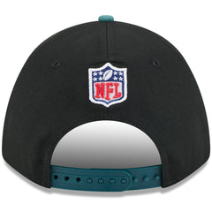 Philadelphia Eagles New Era 2025 NFL Draft 9FORTY A-Frame M-Crown Adjustable Hat - Black/Midnight Green - NFL