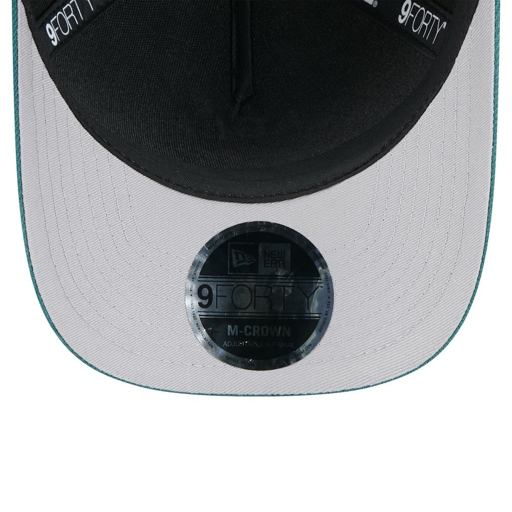 Philadelphia Eagles New Era 2025 NFL Draft 9FORTY A-Frame M-Crown Adjustable Hat - Black/Midnight Green - NFL