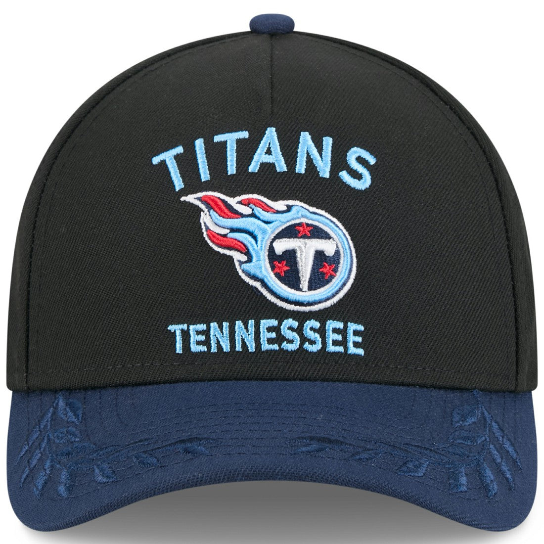 Tennessee Titans New Era 2025 NFL Draft 9FORTY A-Frame M-Crown Adjustable Hat - Black/Navy - NFL