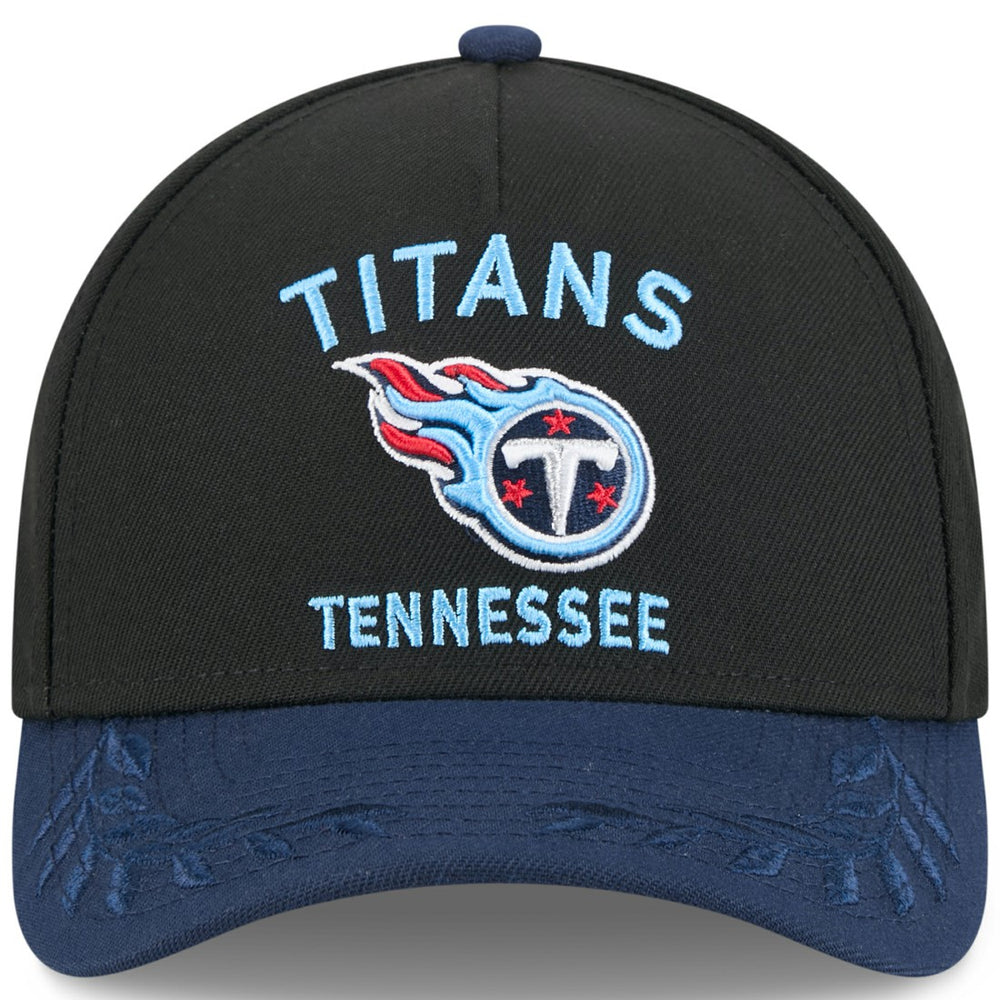 Tennessee Titans New Era 2025 NFL Draft 9FORTY A-Frame M-Crown Adjustable Hat - Black/Navy - NFL