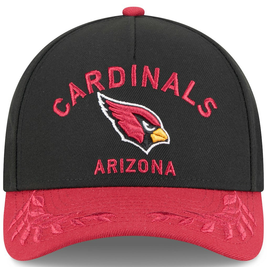 Arizona Cardinals New Era 2025 NFL Draft 9FORTY A-Frame M-Crown Adjustable Hat - Black/Cardinal - NFL