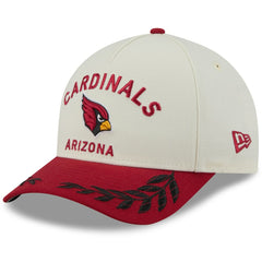 Arizona Cardinals New Era 2025 NFL Draft 9FORTY A-Frame M-Crown Adjustable Hat - Cream/Cardinal - NFL