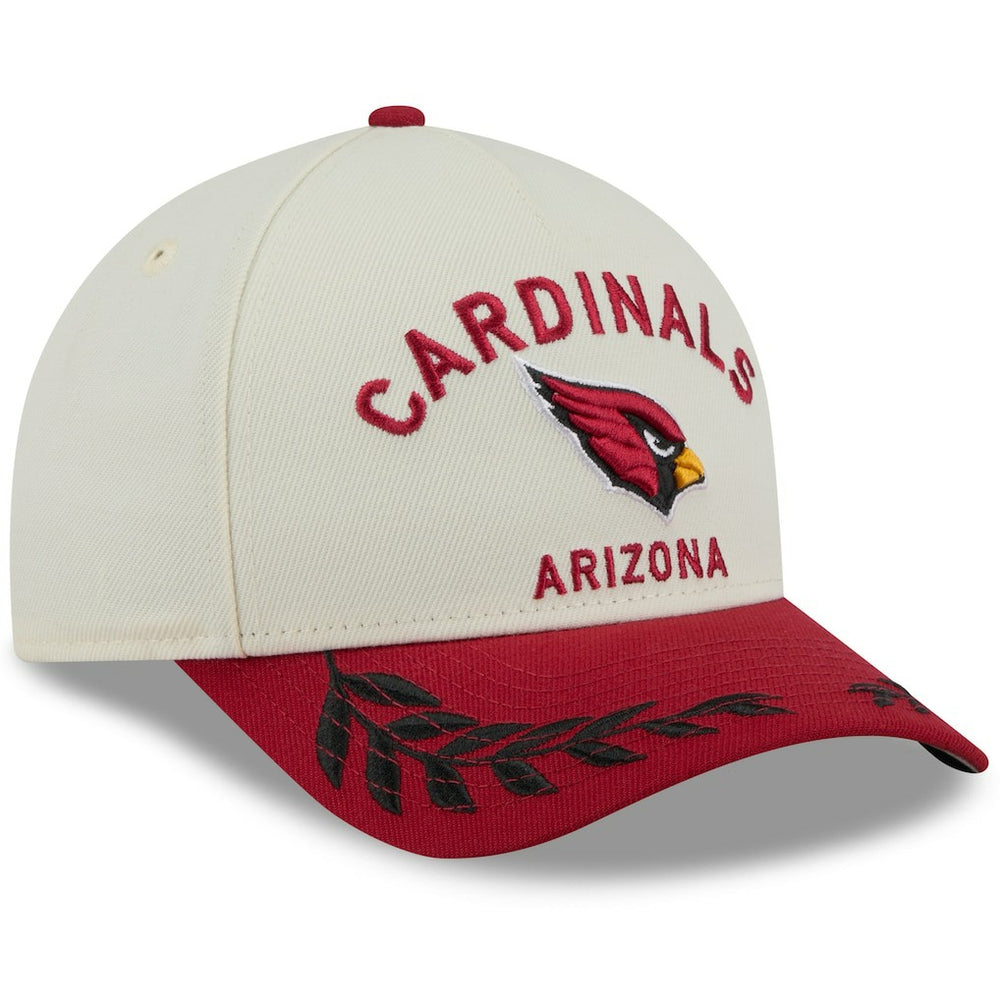 Arizona Cardinals New Era 2025 NFL Draft 9FORTY A-Frame M-Crown Adjustable Hat - Cream/Cardinal - NFL