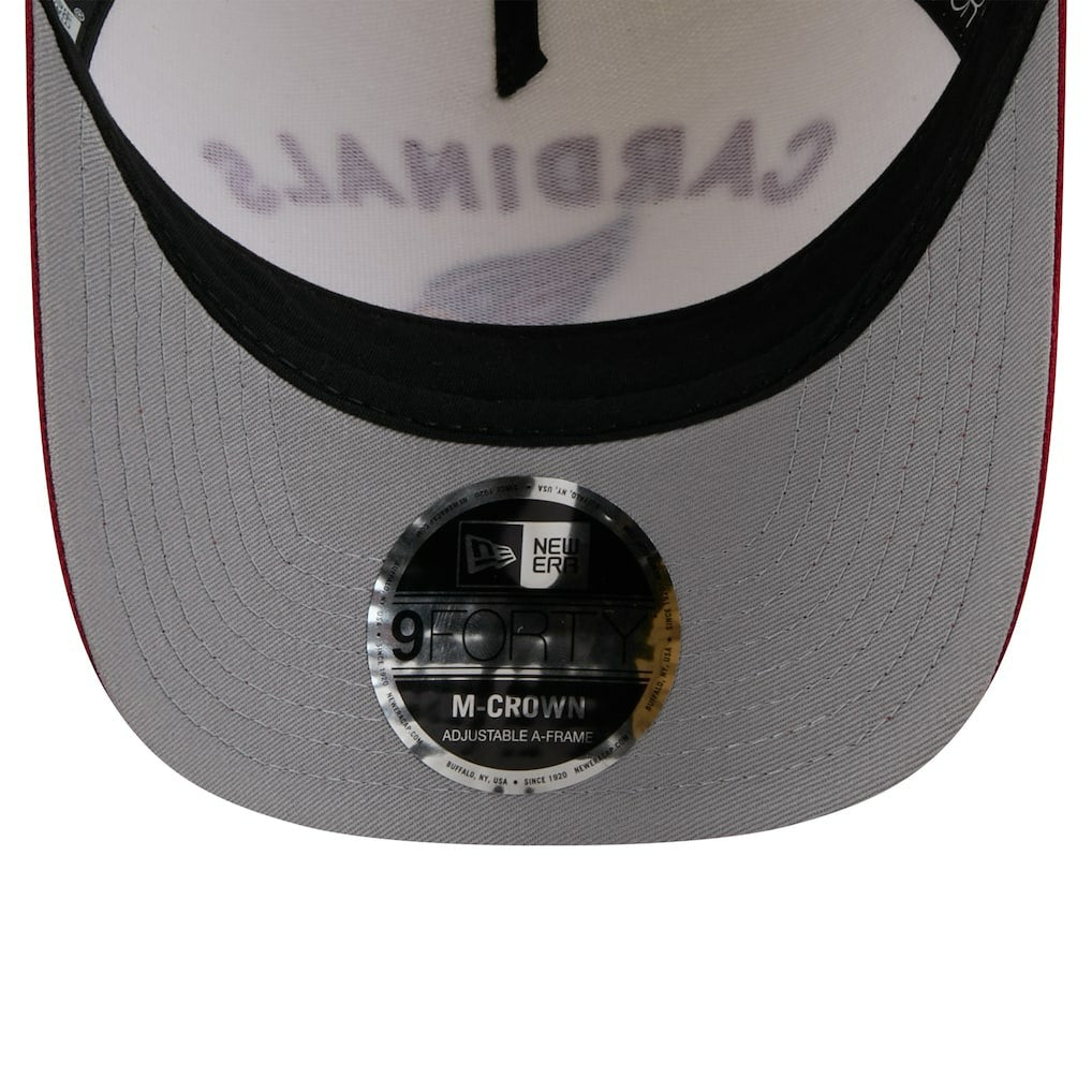 Arizona Cardinals New Era 2025 NFL Draft 9FORTY A-Frame M-Crown Adjustable Hat - Cream/Cardinal - NFL