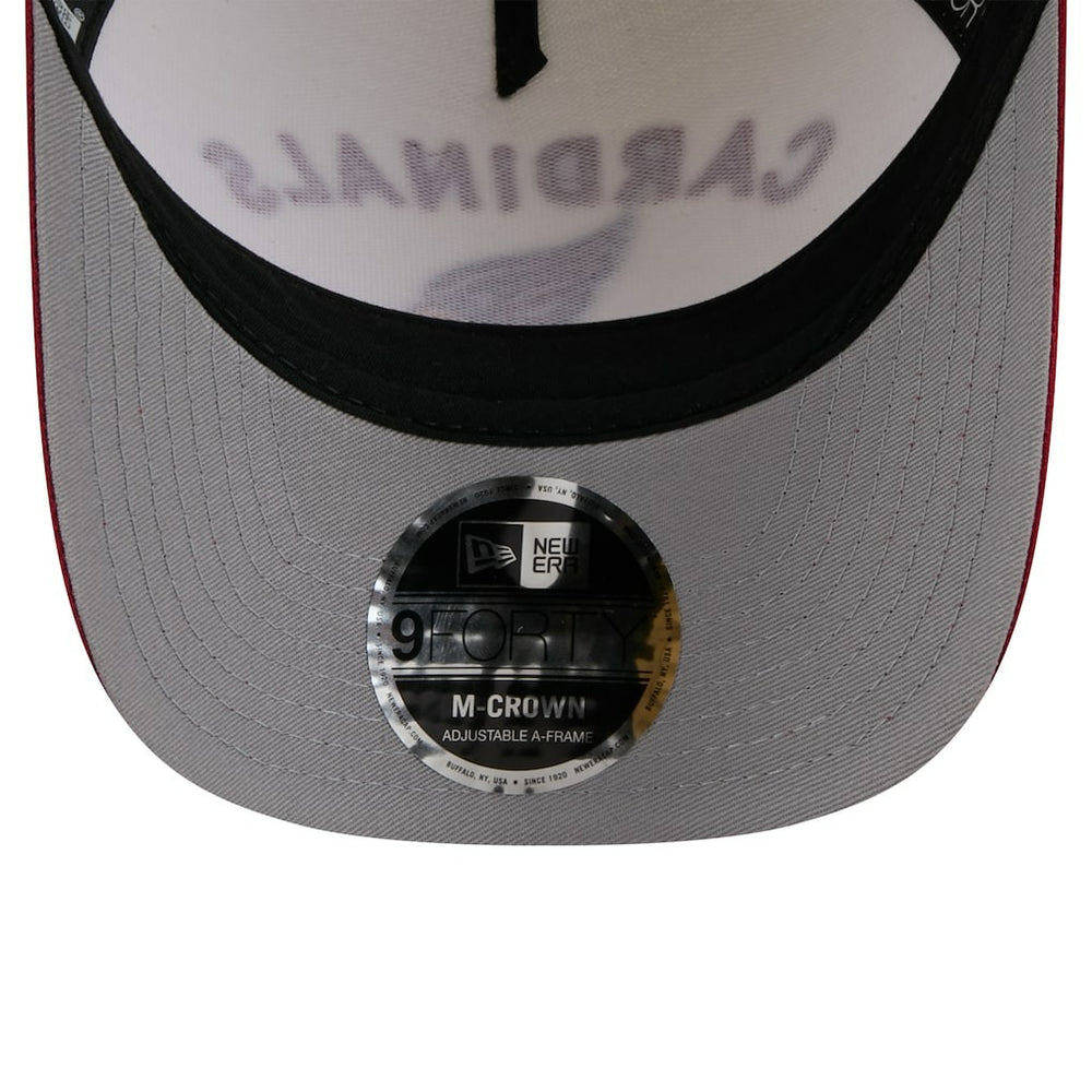 Arizona Cardinals New Era 2025 NFL Draft 9FORTY A-Frame M-Crown Adjustable Hat - Cream/Cardinal - NFL