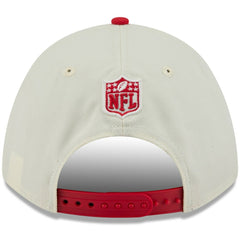 Kansas City Chiefs New Era 2025 NFL Draft 9FORTY A-Frame M-Crown Adjustable Hat - Cream/Red - NFL