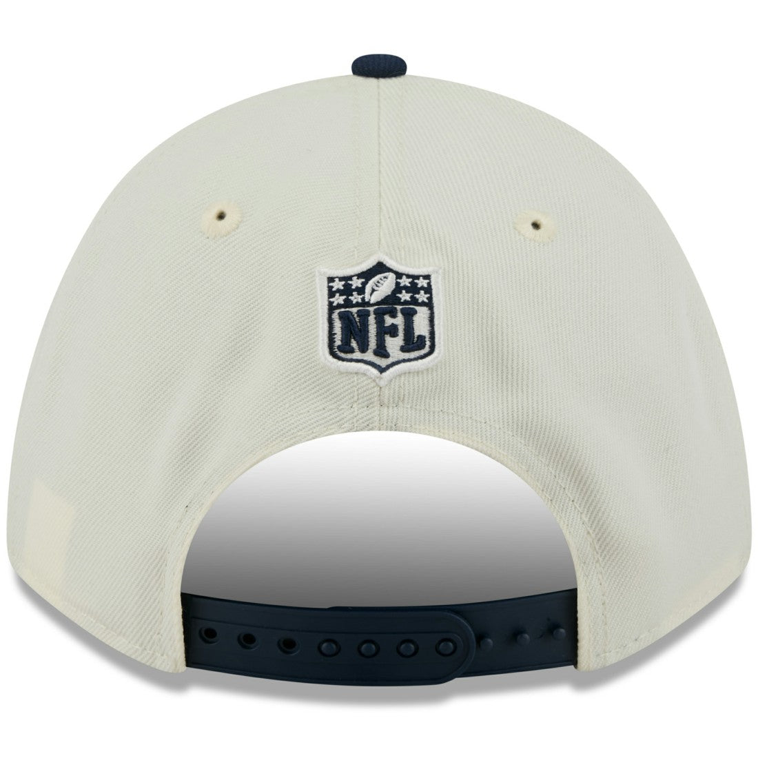 Tennessee Titans New Era 2025 NFL Draft 9FORTY A-Frame M-Crown Adjustable Hat - Cream/Navy - NFL