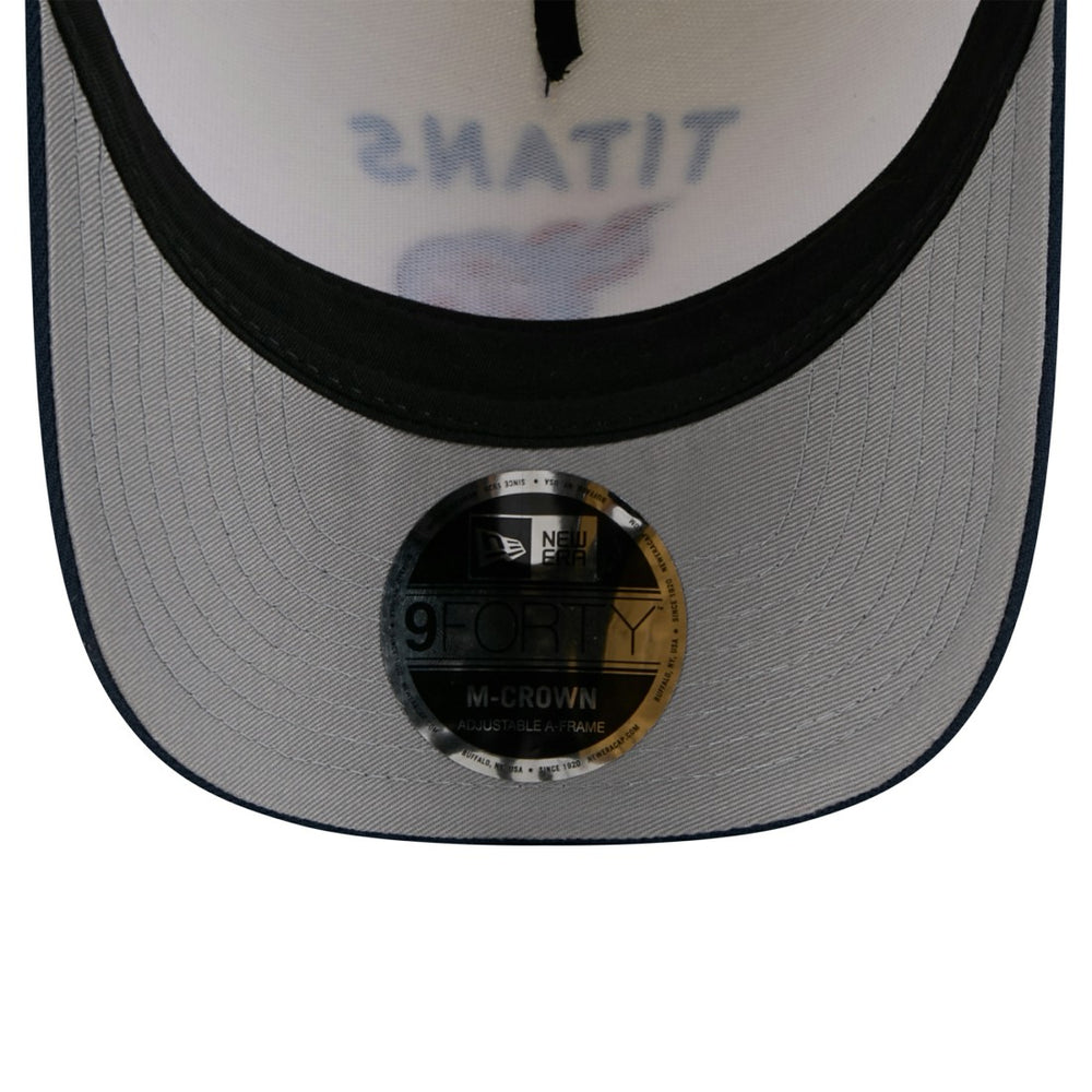 Tennessee Titans New Era 2025 NFL Draft 9FORTY A-Frame M-Crown Adjustable Hat - Cream/Navy - NFL