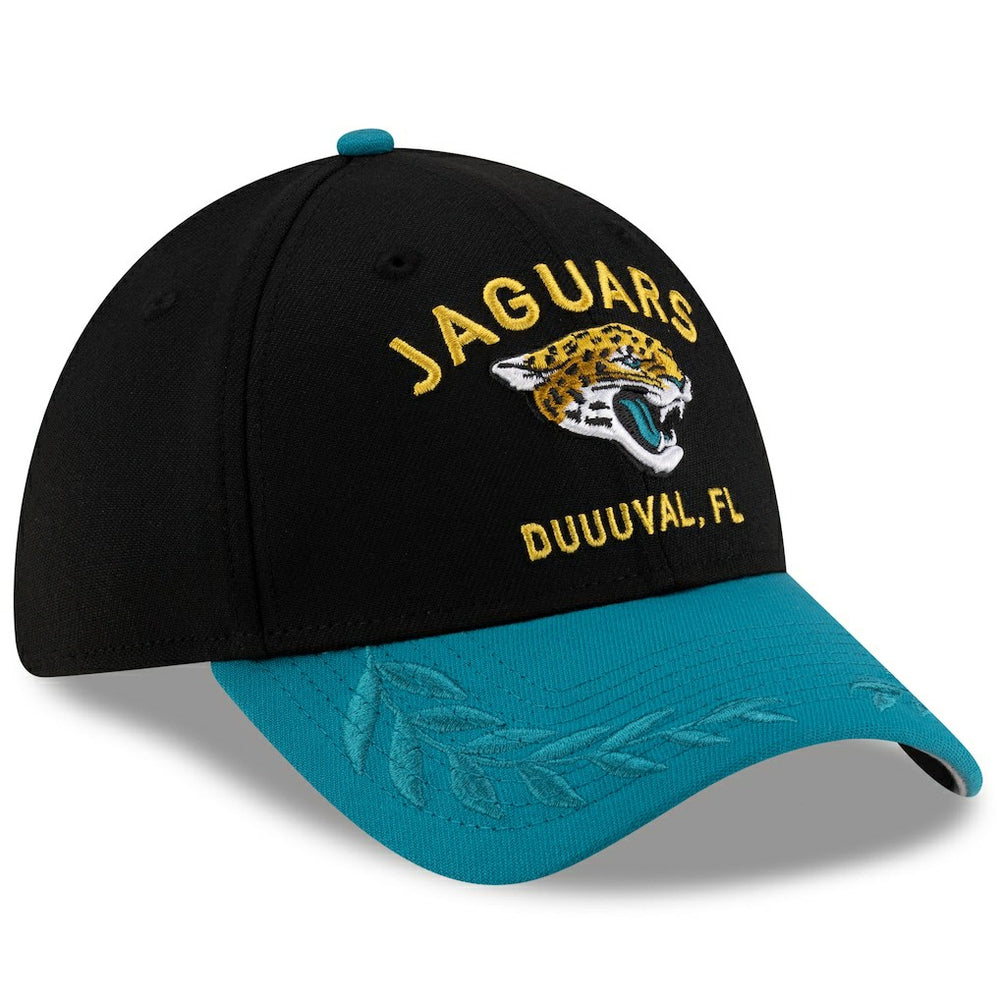 Jacksonville Jaguars New Era 2025 NFL Draft 39THIRTY Flex Hat - Black/Teal - NFL
