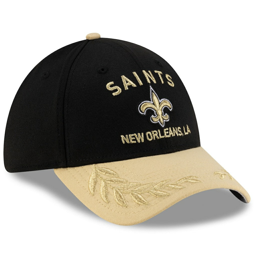 New Orleans Saints New Era 2025 NFL Draft 39THIRTY Flex Hat - Black/Gold - NFL