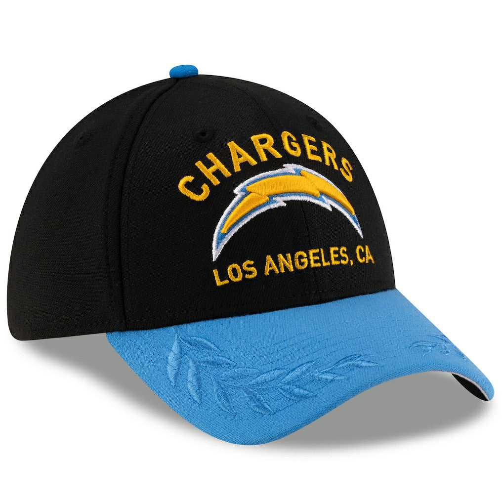 Los Angeles Chargers New Era 2025 NFL Draft 39THIRTY Flex Hat - Black/Powder Blue - NFL