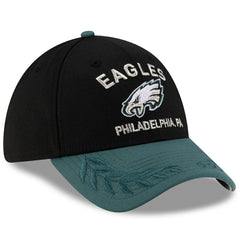 Philadelphia Eagles New Era 2025 NFL Draft 39THIRTY Flex Hat - Black/Midnight Green - NFL