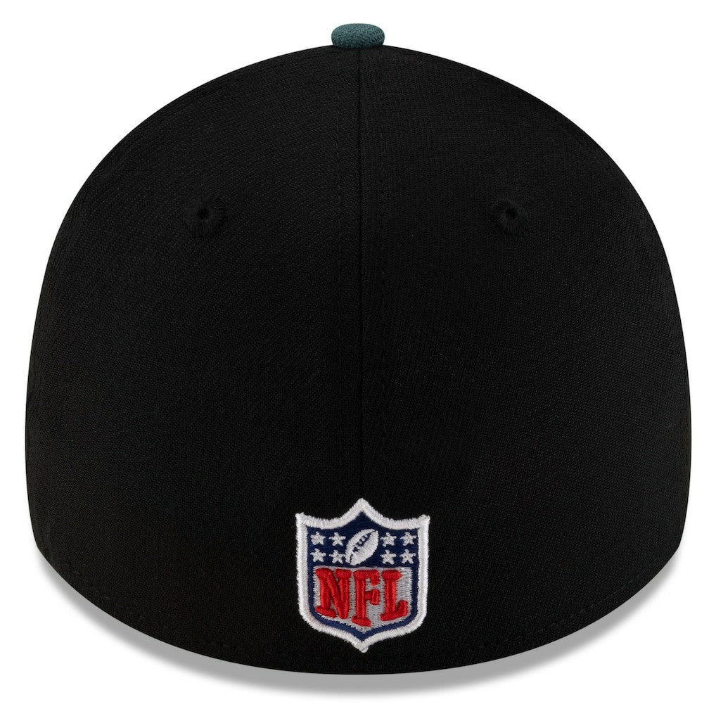 Philadelphia Eagles New Era 2025 NFL Draft 39THIRTY Flex Hat - Black/Midnight Green - NFL
